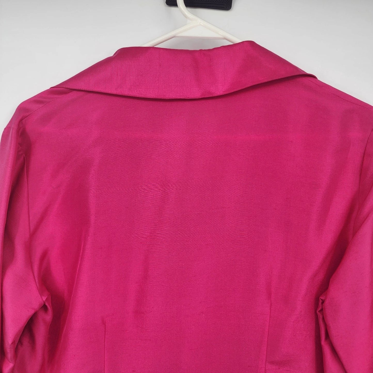 Robbie Bee Silk Blouse Women Small Pink Button Up Long Sleeve Shirt China