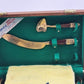 Dessert Flatware Set Nickel Bronze & Teakwood James Thailand 19 Pc Broken Server