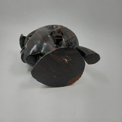 Tribal Art Sculpture Head Bust 8"x5" African Hand Carved Ebony Ironwood VTG