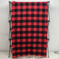 Oversized Tartan Scarf Shawl Red Black Plaid Large Buffalo Check Wrap 78"x27"