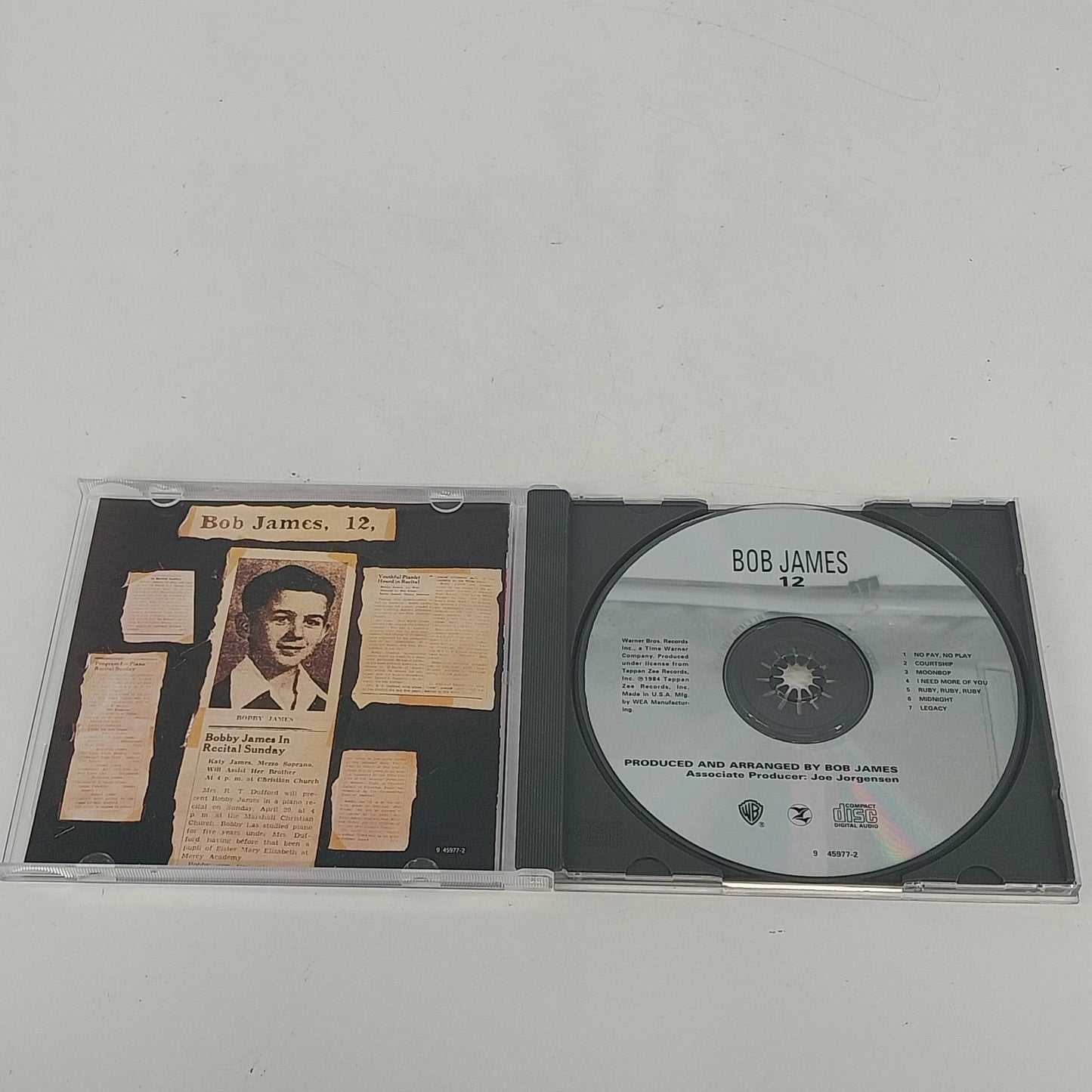 Bob James 12 Jazz Fusion Smooth Contemporary Jazz CD Warner Bros Tappan Zee 1984