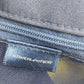 Alexandra deMarkoff Navy Blue Satin Double Zipper Pouch Cosmetic Bag Purse 6"x4"