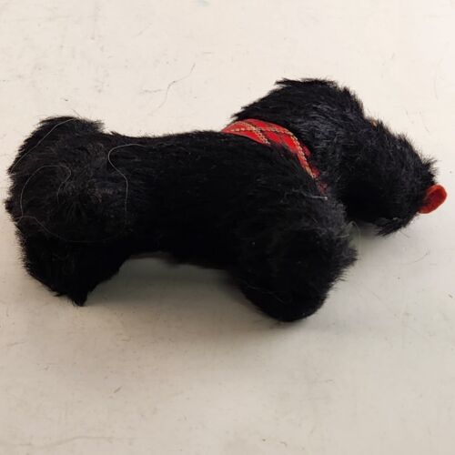 Plush Scottie Dog Scottish Terrier Hard Stuff Vintage Small 4" Toy 1970s Mini