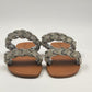 Pierre Dumas Womens Sz 10 Chester-8 Bling Silver Flat Sandals Man Made Materials