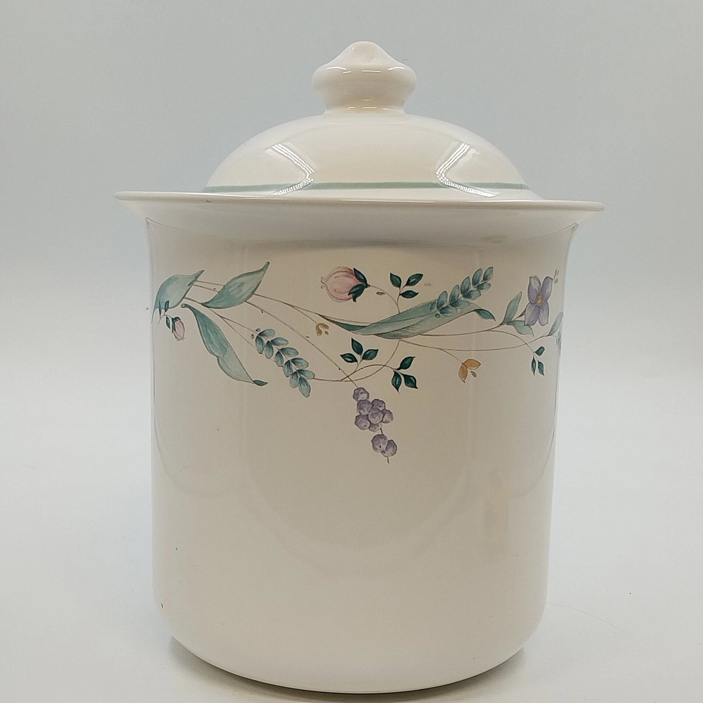 Pfaltzgraff April Medium Canister with Lid Stoneware Storage Jar 8.75"