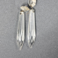 18 Icicle Spear Crystal Glass Chandelier Prisms 2.75" w Octagon Accent Wire Tie