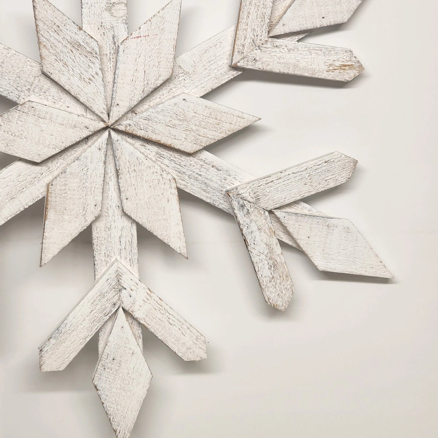 Rustic Wooden Snowflake Wall Decor 22 Inch Farmhouse Christmas