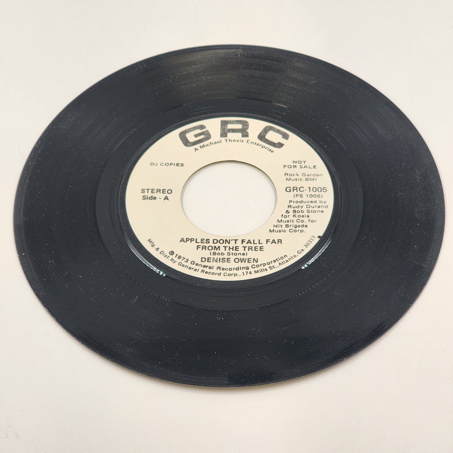 Denise Owen GRC Apples Don’t Fall Far From The Tree Mono Stereo 45 RPM 7" 1973