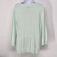 Elle Pastel Mint Green Sweater Size Large 3/4 Sleeve Cotton Rayon Pullover NWT