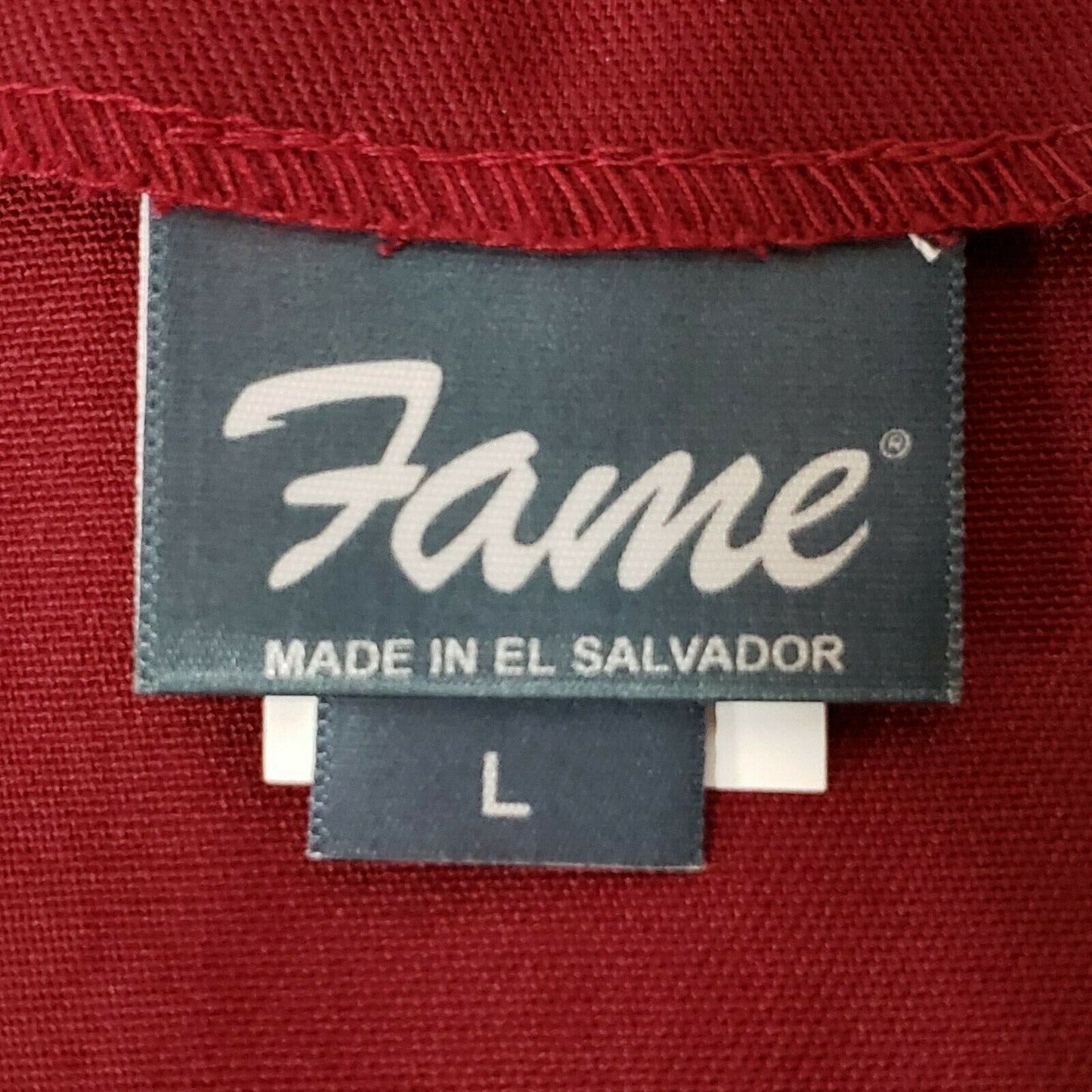 Burgundy Tunic Women's Vest Large V93 Fame Fabrics 2 Waist Pockets Poly-Cotton