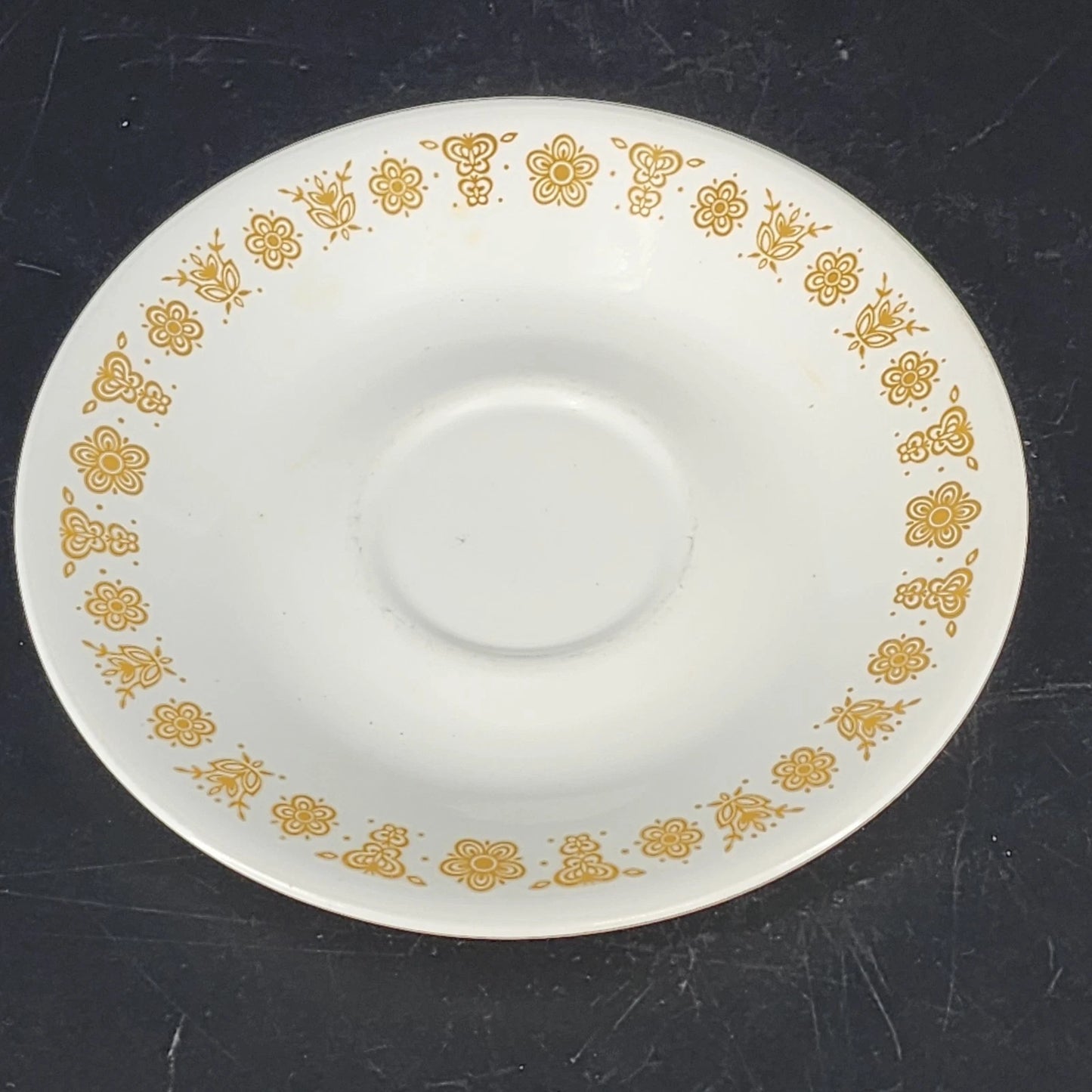 Corelle Butterfly Gold Cups Saucers Set 4 Vintage