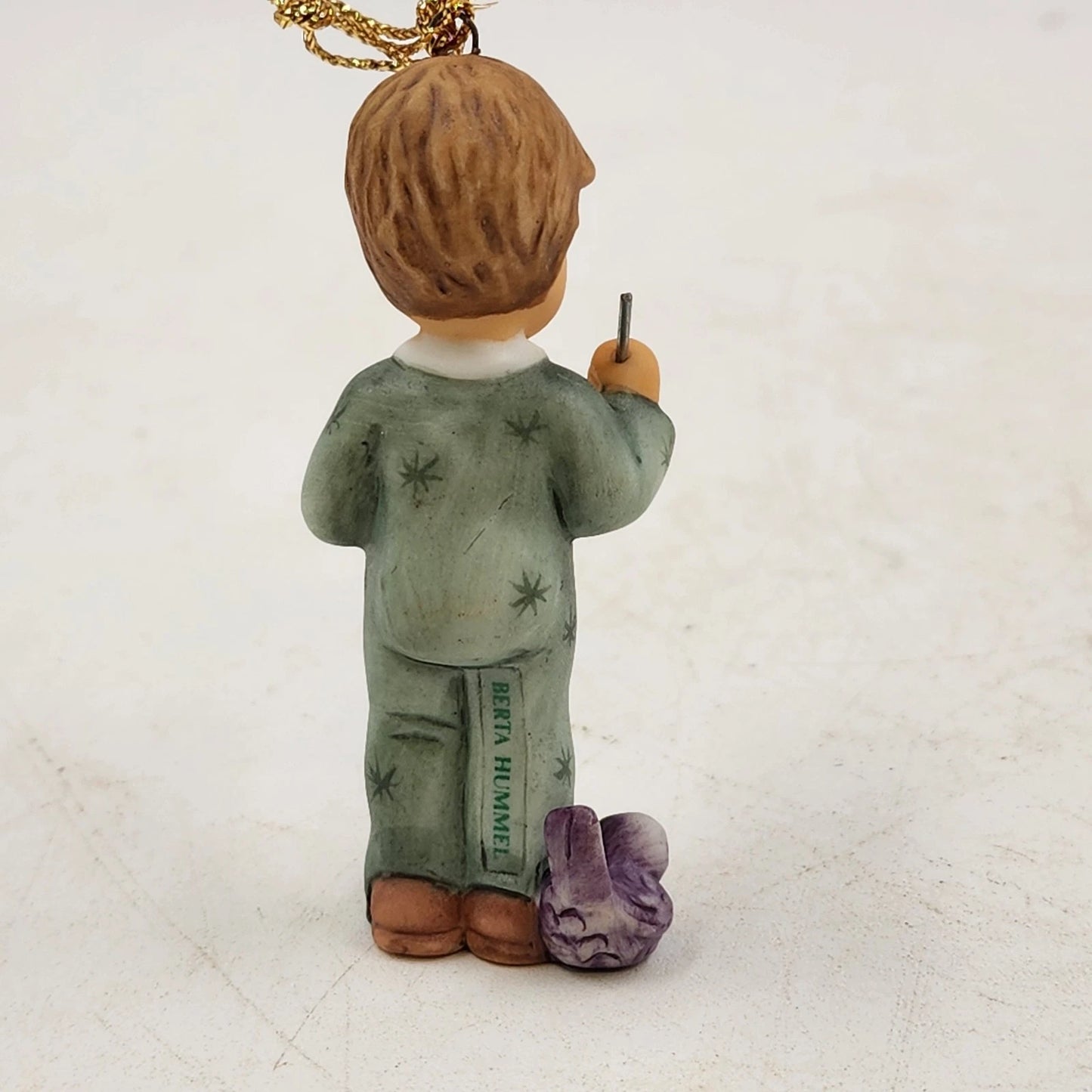 Berta Hummel STRINGING CRANBERRIES Ornament Goebel BH-45 Retired 2.75" 1997