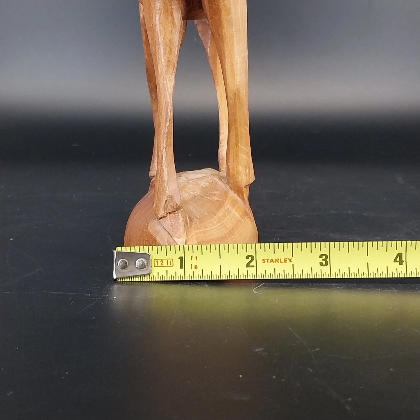 Vintage Kenyan Hand Carved Wooden Gazelle Sculpture African Art