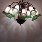 Meyda Tiffany 12 Light Pond Lily Glass Chandelier Vintage