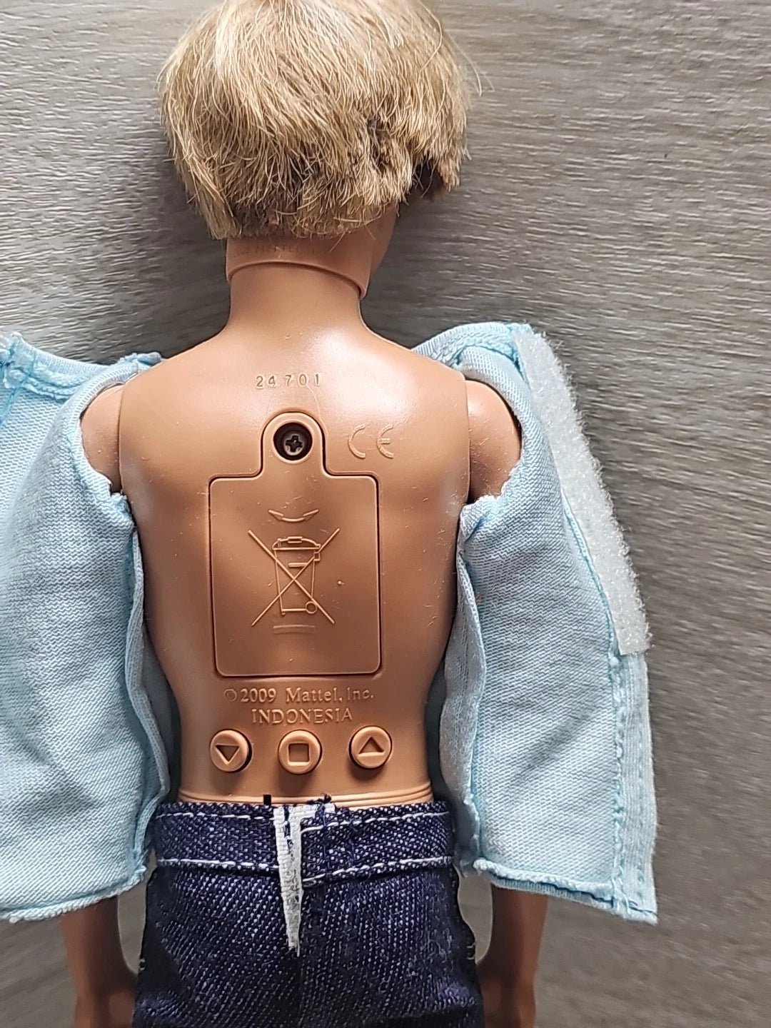 Barbie Sweet Talkin Ken Doll Mattel Boyfriend Play Heart Blue Parts AS IS 2010s