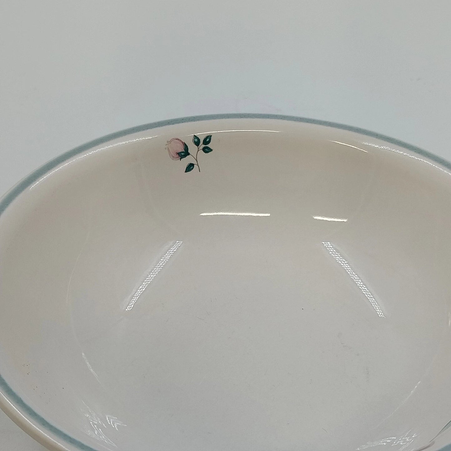 Pfaltzgraff April Vegetable Serving Bowl 6" Ceramic Stoneware Blue Trim Floral