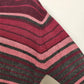 Fashion Bug Women's Sweater Pink M Striped Medium Ramie Wool Blend Soft China