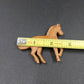 Solid Matte Brown Plastic Horse Brooch Pin Animal Motif Accessories 2.5" x 2.5"