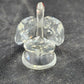 Swarovski Crystal Swan Figurine 2" with Red Eyes Elegant Collectible Vtg Decor