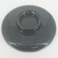 LE Smith Mt Pleasant Black Glass Footed Serving Bowl Scalloped Rim 9.25" Vintage