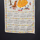 1979 Calendar Kitchen Linen Towel HAPPINESS IS Girl Petting A Dog Vintage