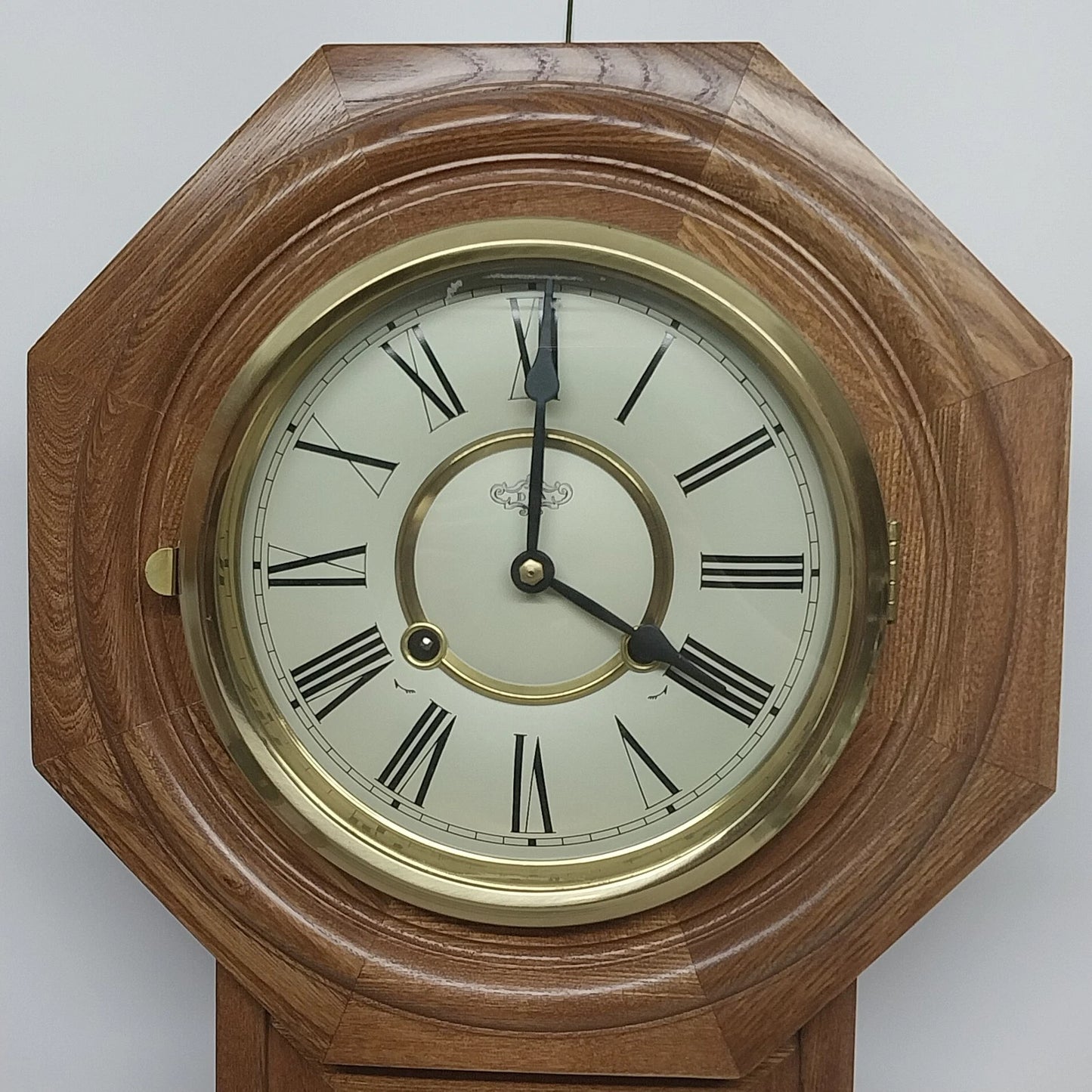 D&A Regulator Westminster Chime Wall Clock Octagon Face 8 Day Movement Oak Case