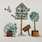 2 piece Serving Set Thomson Pottery Birdhouse Round Chop Platter 9" Bowl NEW NIB