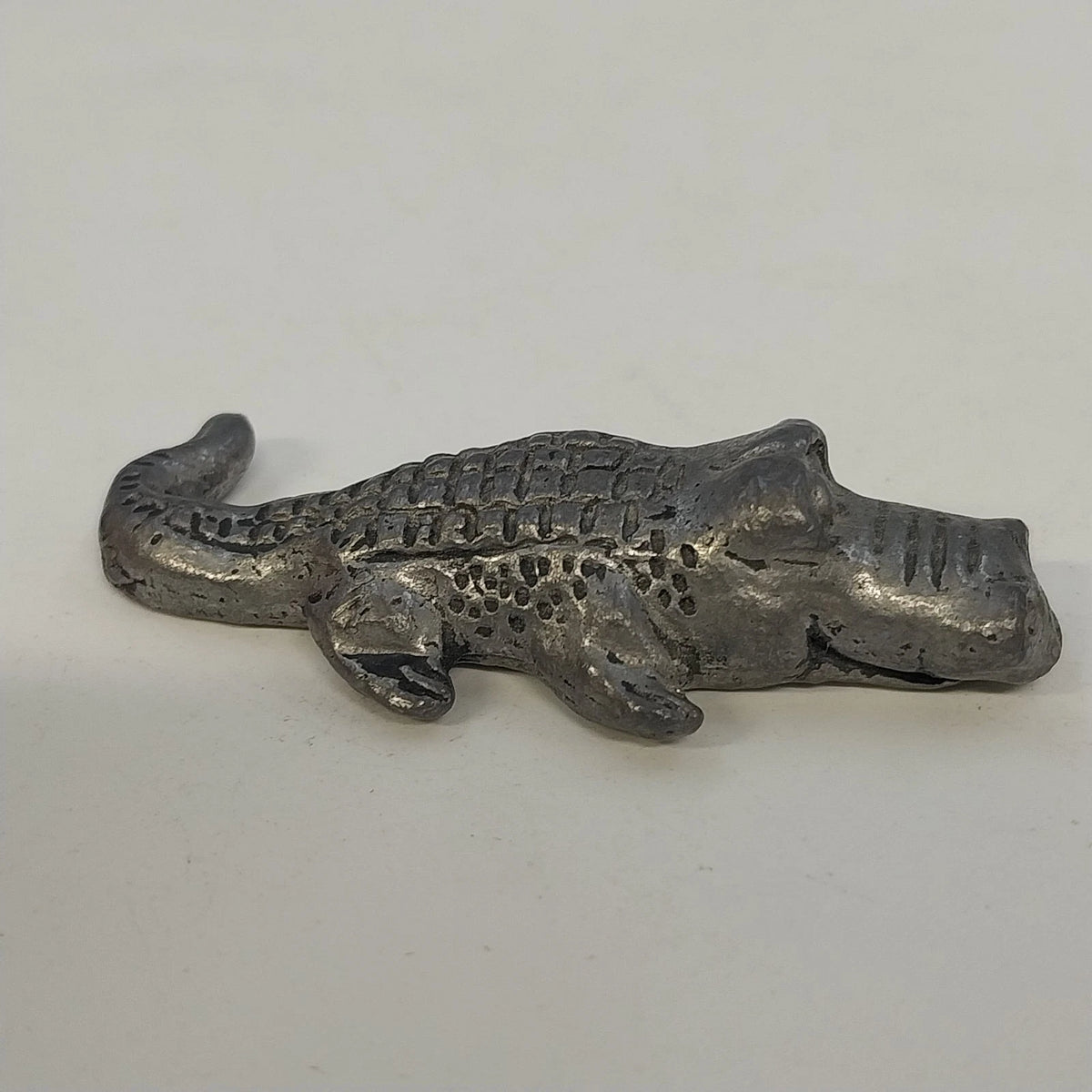 3Pcs Pewter Pelican Alligator Whimsical Creature Miniature Animal Figurines