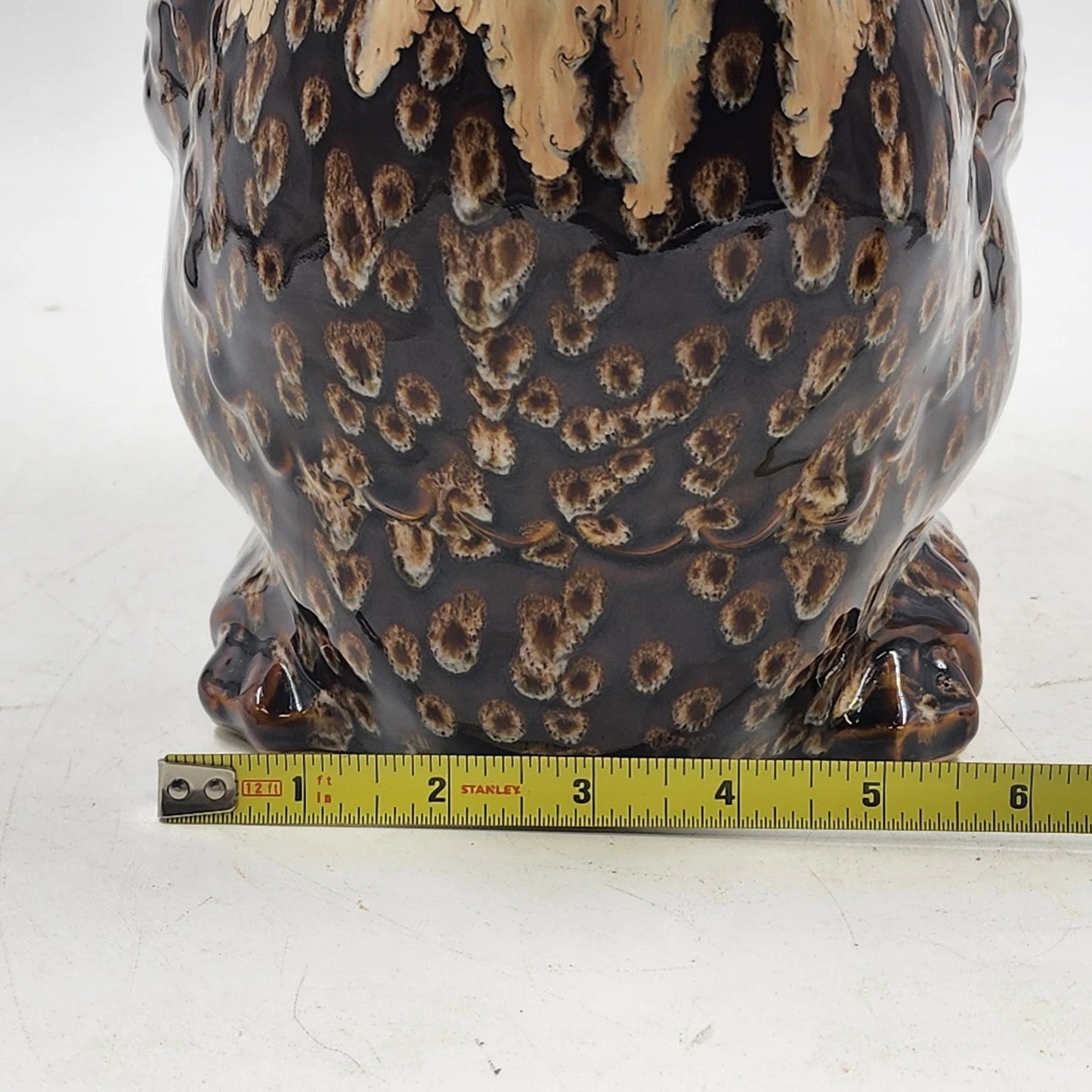 Kavana Decor Ceramic Rooster Figurine Hand Painted Brown 14" Farmhouse Decor