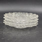 4 Fostoria Bread Butter Plates American Clear 6" Cubist Design Pressed Glass Vtg