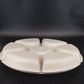 Tupperware Divided Relish Tray Snack Server Harvest Almond 1665-3 1666-3 Vintage