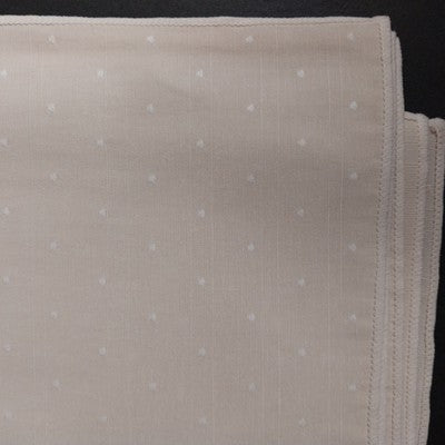 Set of 10 Soft Light Beige Dinner Table Napkins with Swiss Dotted Square 20"x20"