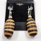 Catherines Earrings Lot 4 Pair Gold Tone Blue Black Beaded Dangle Vintage
