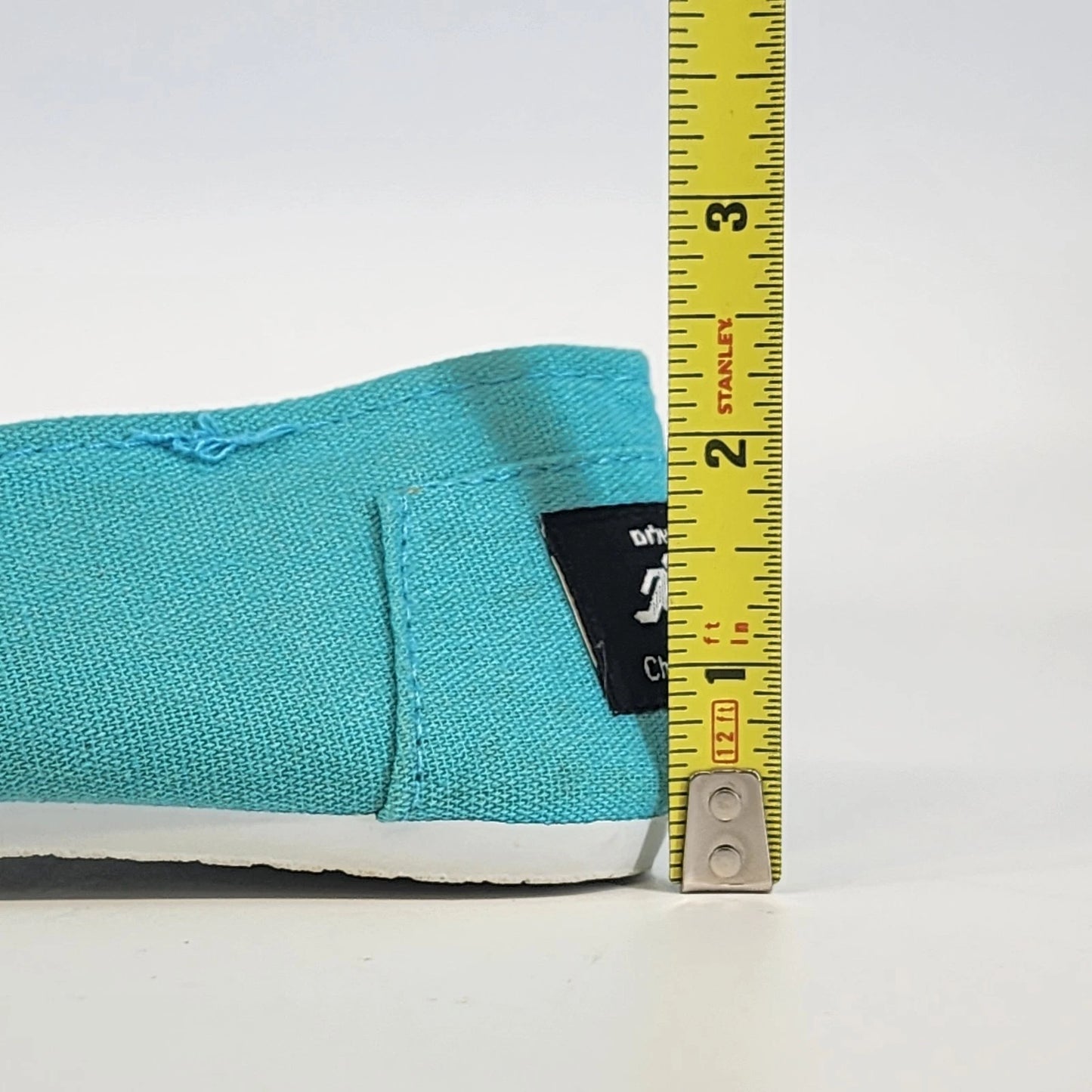Aqua Light Blue Canvas Slip On Loafers Women 7.5 Casual