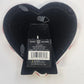Isaac Jacobs Heart Photo Frame 5" Candy Cane Red White Christmas Holiday China