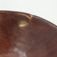 Zimbabwe Hand Carved Olive Wood Bowl 7" African Batik Animal Print Varnished Vtg