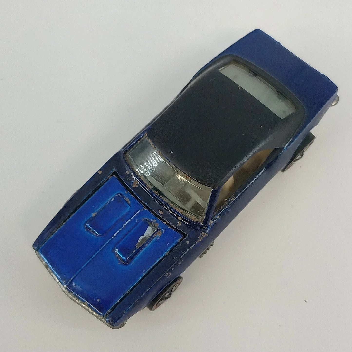 Mattel Hot Wheels Redline Custom Camaro Spectraflame Blue White Interior USA Vtg