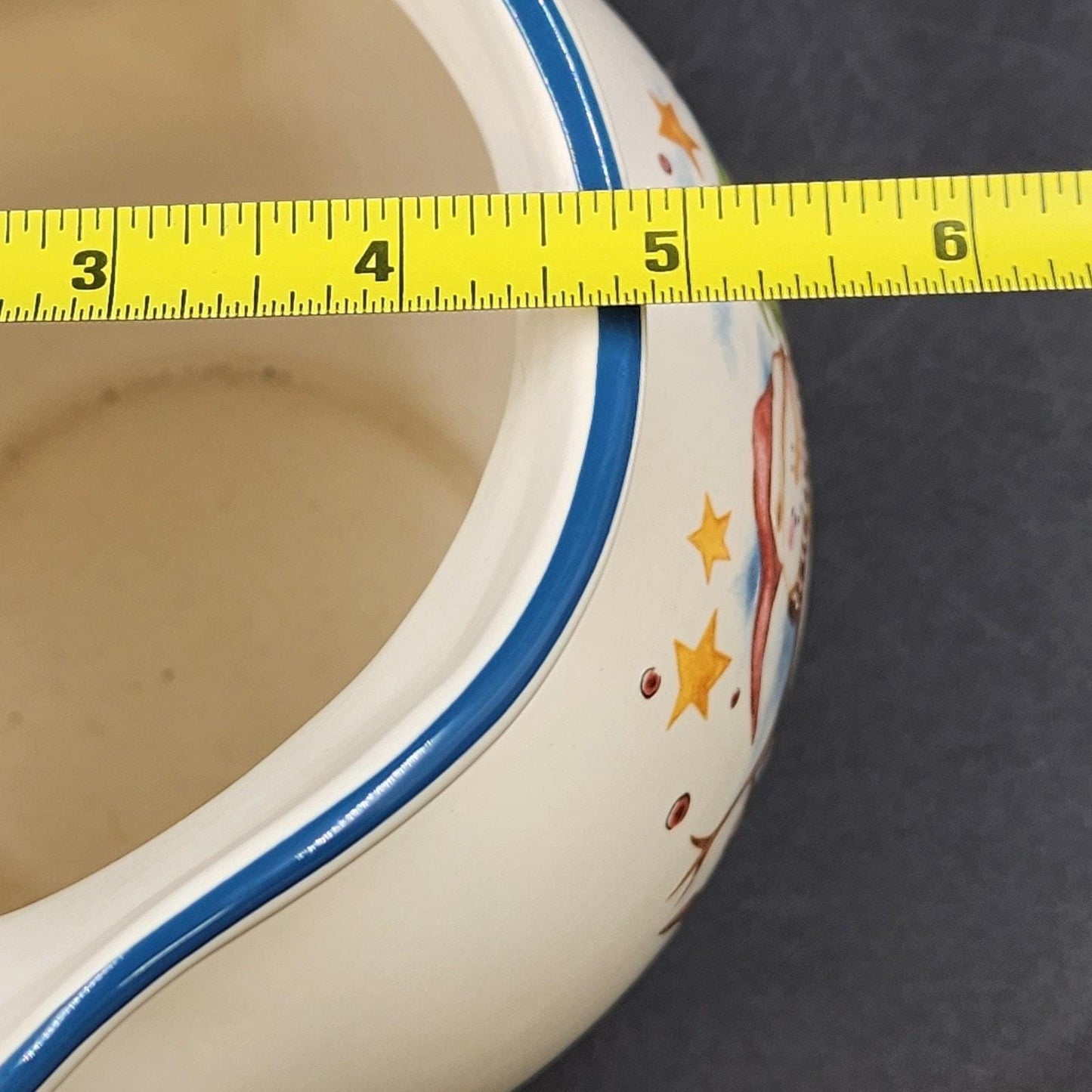 Boyd's Bears Starry Night Snowman Pitcher 72 oz Steward Earthwork 2002 Earthenware