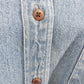 Hunt Club Denim Shirt L Women's Floral Embroidered Pocket Long Sleeve Cotton