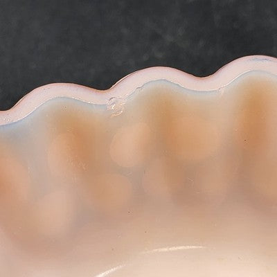 Fenton Hobnail Pastel Pink Milk Glass Candy Dish 4.25" Square Compote Vintage