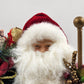 Santa Claus Figure Holiday Home 18" Red Suit Gold Vest Long Beard Vintage 2000
