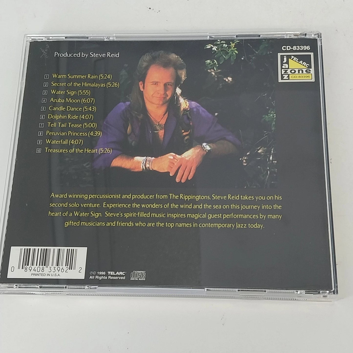 Steve Reid Water Sign CD 1996 Telarc Jazz Zone Smooth Jazz New Age Percussion