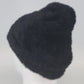 Black Sherpa Lined Beanie Hat Soft Warm Winter Cap Thermal Fleece Lining Unisex