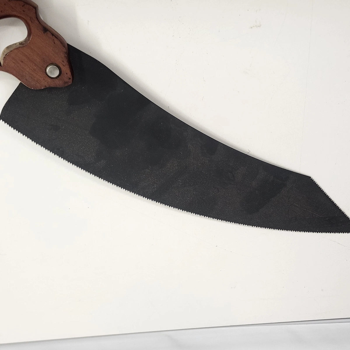 Flooring Floorboard Saw 18.25" Double Edge Blade Carved Wood Handle Vintage