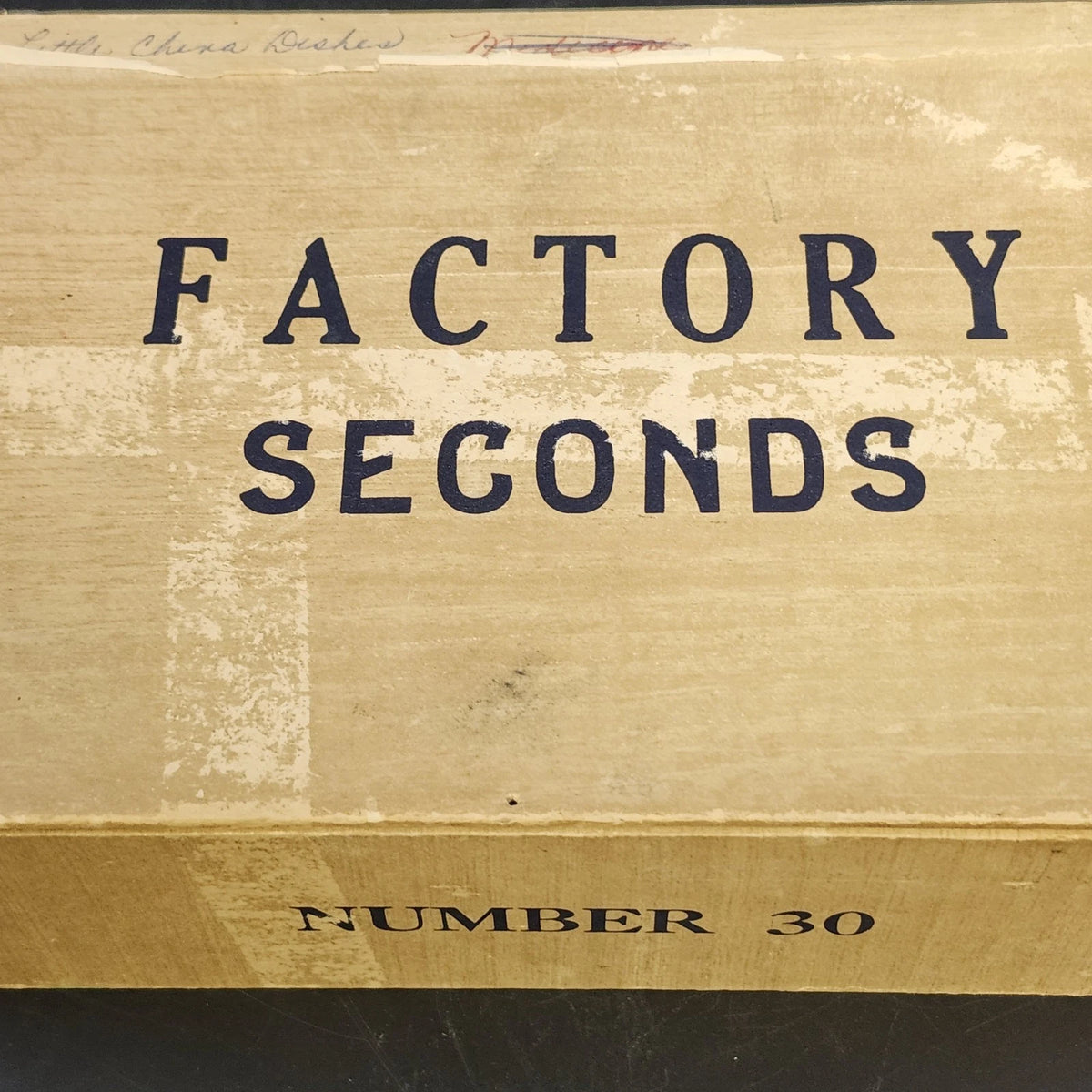 Factory Seconds Number 30 Empty Cigar Box Cardboard Hinged Storage 8.5" Vintage