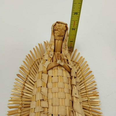Braided Straw Madonna With Child Folk Art Virgin Of Guadalupe Mexican Tarascan