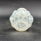 Fenton Glass Perfume Bottle White French Opalescent Lattice Optic Squat 4.25"