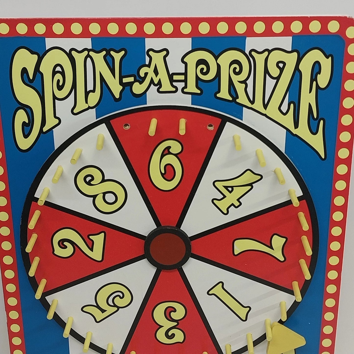 Fun Express Spin-A-Prize Wheel Carnival Party Spinner Game 22" Missing 2 Pegs