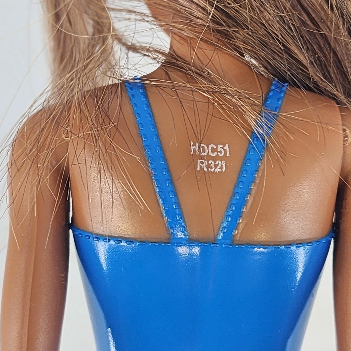 Barbie Beach Fashion Doll Brunette Blue Floral Swimsuit Mattel 2014
