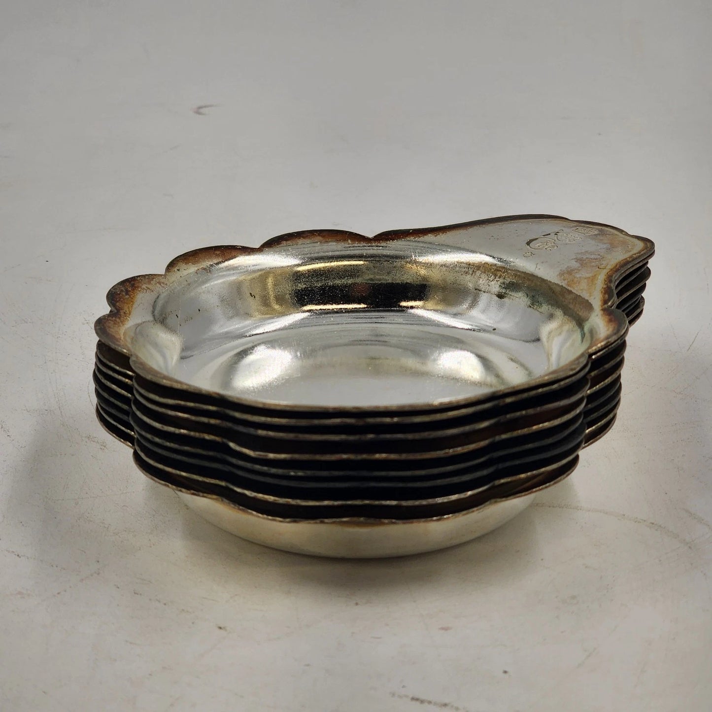 8 Silver-Plated Service Butlers Hand-Held Trays Victor S Co King Cole Restaurant